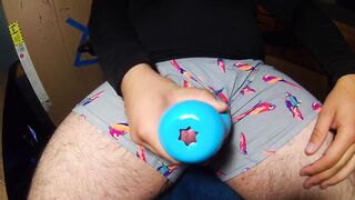 Gooning in fresh undies until I blow two thick loads