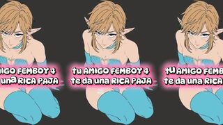 Your femboy friend gives you joi while dirty talking in Spanish