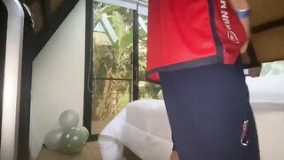 Nike socks stuffed by tight Latino ass raw Venezuela gay soccer stud