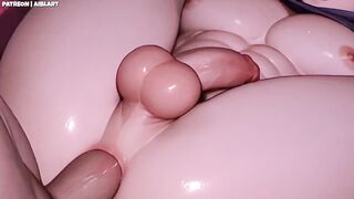 Bouncing chest wrecked by Gengar in yaoi rough anal dungeon