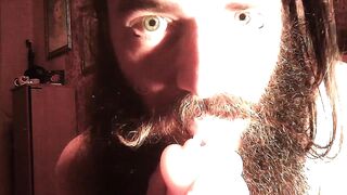 Bearded daddy licks pussy raw raw raw