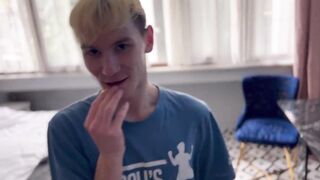Hotel Room Service Stretched Twink’s Ass Raw and Hard
