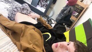Twink skinny gamer ruined in multiple cumshots