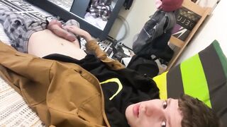 Twink skinny gamer ruined in multiple cumshots