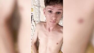 Twink skinny gamer ruined in multiple cumshots