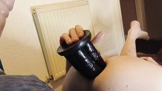 Triple dick dildo ripping tight asshole open solo