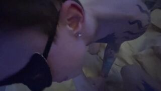 Twink gets wrecked by grown men at wild party gangbang