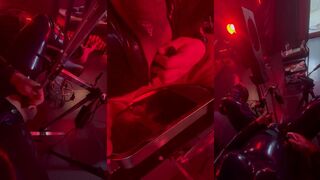 Nocturnal latex anal orgasm punished by urethra
