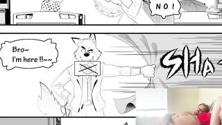 Gay furries yiff hard in bed wrecked by horny cumshots