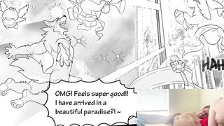 Gay furries yiff hard in bed wrecked by horny cumshots