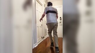 Puppy Boy Can’t Hold It Bursts Pants Outside Bathroom Peeing Ruin