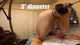 Little Queen’s Ass and Balls Stretched Raw and Hard by Fuck Machine