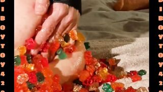 Gay Gummy Bear Anal Stuffing Prolapse Deep Gape