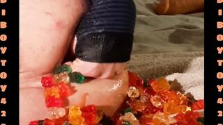 Gay Gummy Bear Anal Stuffing Prolapse Deep Gape