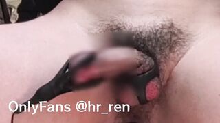 Tied tight cum while squeezing urethra and balls raw solo