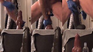 First time knotting with a huge gay knot dildo until she was wrecked