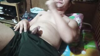 Twink Pinoy Jakol cumming raw solo cum shot