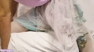 Diaper Sissy in a Tutu Ruined By His Own Cock