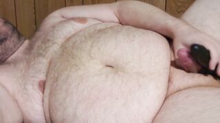 Rubbing my dick with a dildo till I cum raw sloppy cumshot
