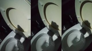 After club shame ruined orgasm in toilet shadow plays