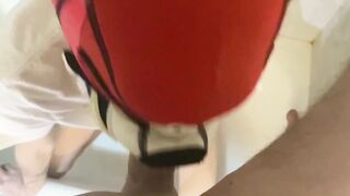 Russian pup gets destroyed by 10 inch uncut cock slurping cum
