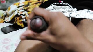 Hardcore jacking off with huge BBC while creampie leaks everywhere