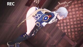 Sunday sucks cock in Honkai Star Rail gay r34 animation