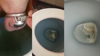 Gay cuckold ruined in permanent chastity keys gagged pussy free