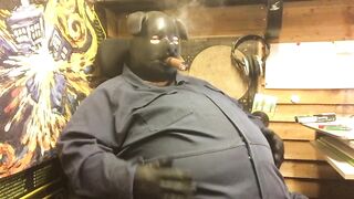 piggin around with a chubby latex hood guy