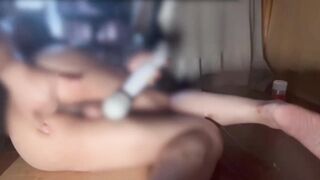 Gay Anal Electric Massage Machine Thrust and Cum