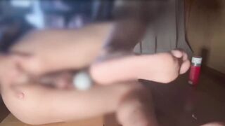 Gay Anal Electric Massage Machine Thrust and Cum