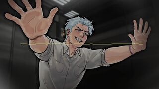 Rival's Big Cock Chokes Throat While Stuck in Elevator