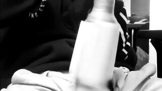 Drill powered pocket pussy raw cumshot leaked