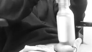 Drill powered pocket pussy raw cumshot leaked
