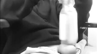 Drill powered pocket pussy raw cumshot leaked