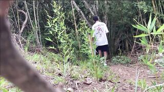 Cruising with a college boy on a mountain public cum session