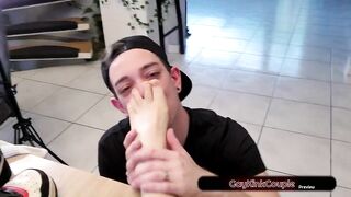 Worship his armpits and feet until you gag on sweat