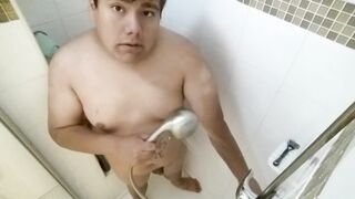 Chub Boy Strips Pisses Shower Worships Tiny Dick