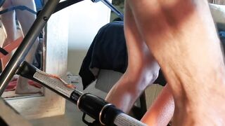 Taking 2' deep thick ribbed pool noodle destroyed tight ass raw slut fucking himself raw