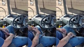 Public work masturbation with big cock cumshot
