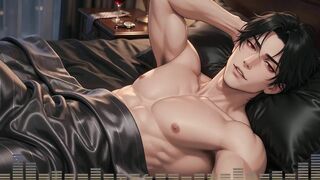 Muscular gay moaning ASMR audio explodes her alone
