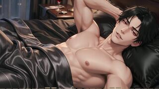 Muscular gay moaning ASMR audio explodes her alone