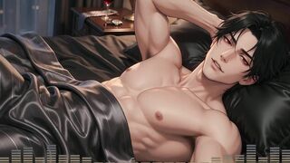 Muscular gay moaning ASMR audio explodes her alone