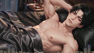 Muscular gay moaning ASMR audio explodes her alone