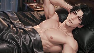 Muscular gay moaning ASMR audio explodes her alone
