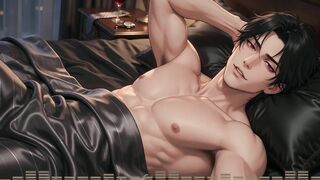 Muscular gay moaning ASMR audio explodes her alone