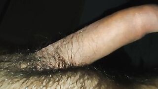 watching my hairy uncut clitty go limp in real time mess with my balls