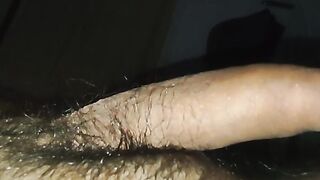 watching my hairy uncut clitty go limp in real time mess with my balls