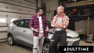 Alex and Cam Crawford’s cock hungry backseat road trip blowjob session
