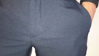 CEO bulge tease turns office review into massive cumshot